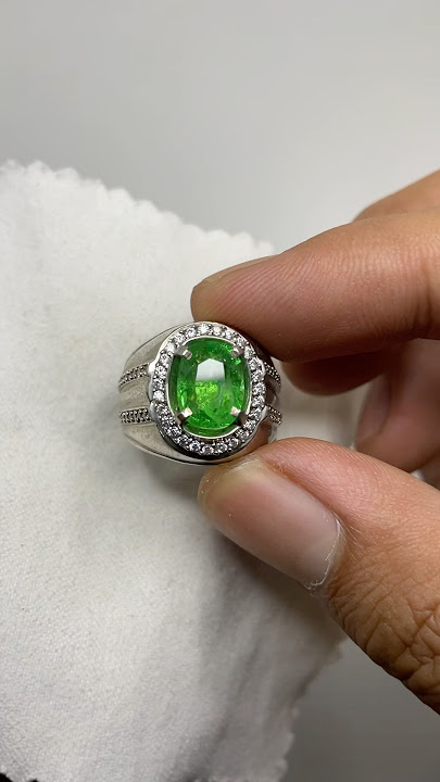 Natural Tsavorite garnet 2.47 ct memo cgl ring perak, harga 4jta nego wa : 085863121923