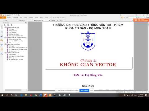 Video Đại số tuyến tính - B8: Chương 2: Không gian vector - youtube