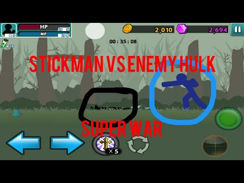 stickman vs enemy hulk.super war.in anger of stick 5