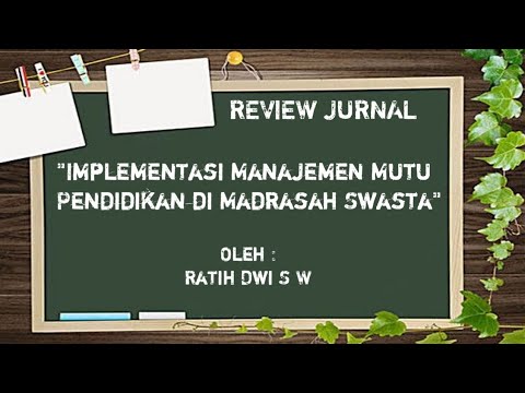 review jurnal || manajemen mutu pendidikan - youtube