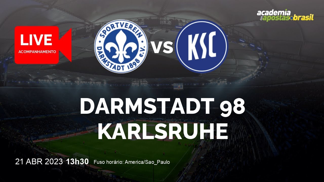 DARMSTADT 98 X KARLSRUHE AO VIVO ALEMANHA BUNDESLIGA 2 RODADA 29