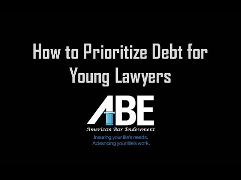 How to Prioritize Debt for Young Lawyers