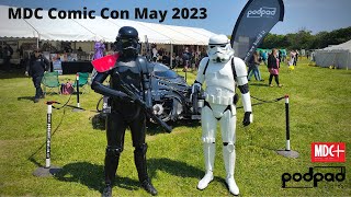 MDC Comic Con, May 2023 at Quex Park Kent. Ecto1, Pit droid, Batmobile 💓 Cosplay Dr Who Dalek