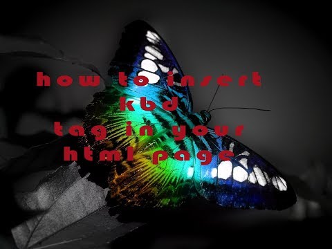 How to insert kbd tag in your html