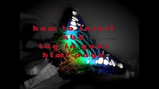 How to insert kbd tag in your html