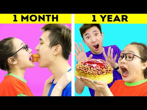 RELATIONSHIP 1 Month VS 1 Year ++ Relatable Situations