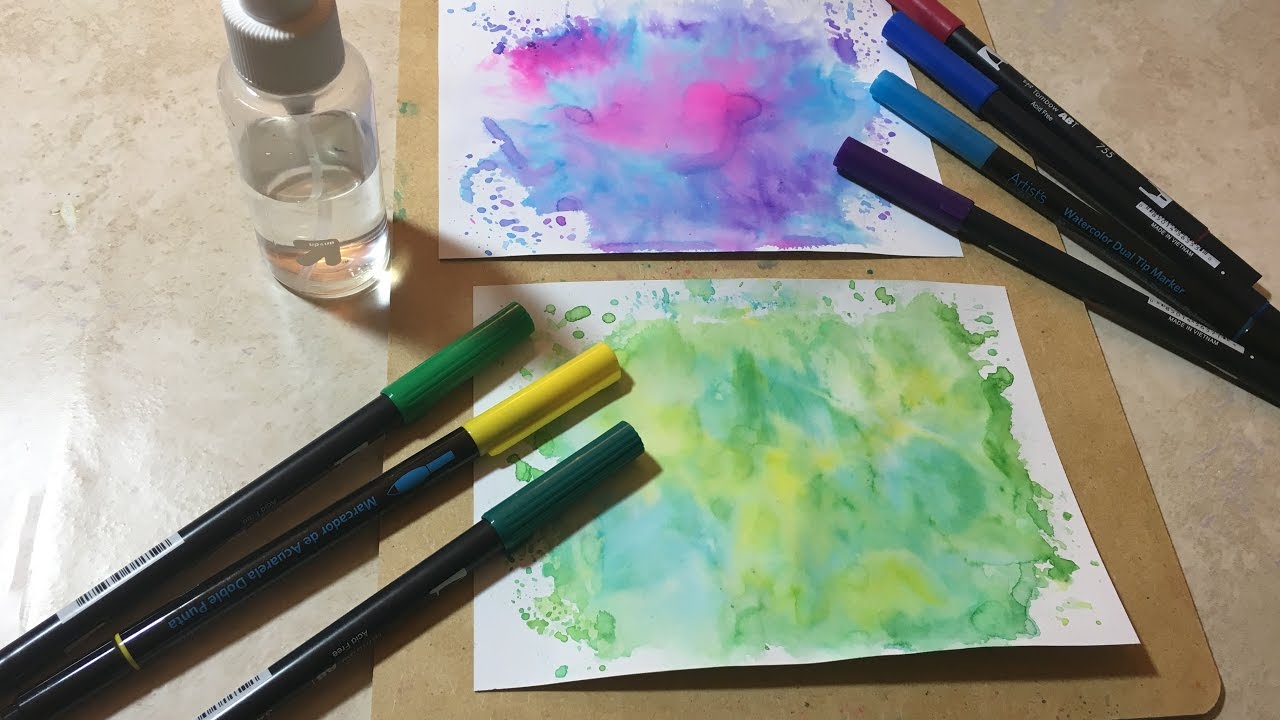 How to make easy watercolor backgrounds - YouTube