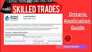 Skilled Trade Ontario Application guidelines 2024 | @FutureWayNext