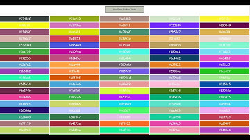 HEX Oto Renk Kod Paleti Oluşturma