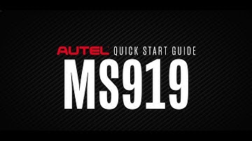 #Autel Quick Start Guide - MS919 Diagnostic Tablet