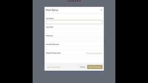 Signing in to The Canvas Parent App IOS