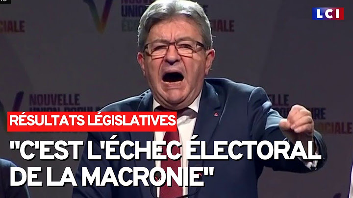 Résultats législatives : la déclaration de Jean-Luc Mélenchon