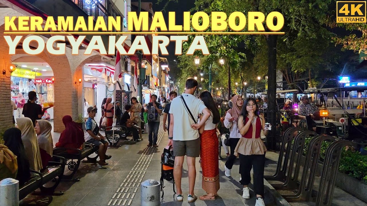 Suasana keraiamaian malam di Malioboro saat liburan❗Walking Around Yogyakarta City