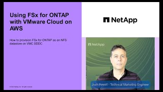 Using Amazon FSx for NetApp ONTAP with VMware Cloud on AWS