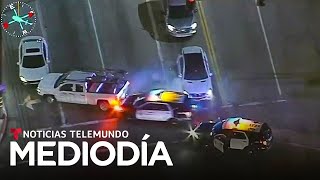 El video de una espectacular persecución policial | Noticias Telemundo