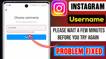 Please wait a few minutes before you try again Instagram Problem Solve | Instagram Choose Username