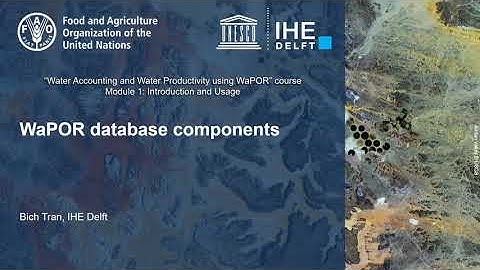 [WAPOROCW] M1-1.1 WaPOR data components