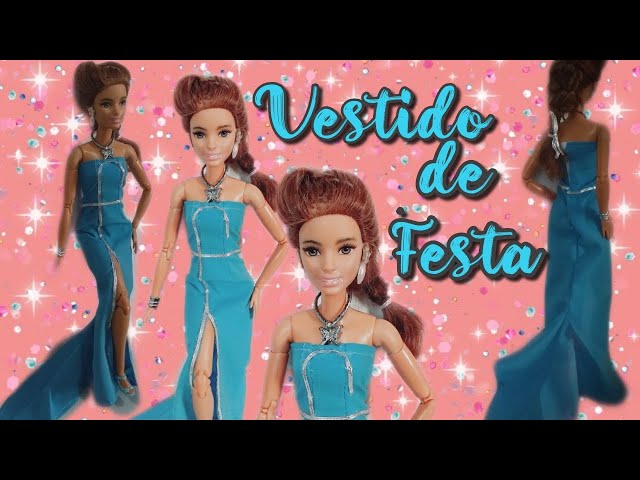 Vestido de Festa para Barbie  DIY vestido WhatsApp para Barbie 