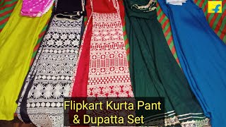 Affordable Kurta Pant & Dupatta Set From Flipkart Under 1000/-