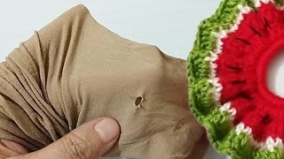Ten çoraptan karpuz toka nasıl yapılır harika oldu kaçırmayın ✅🍉 easy crochet