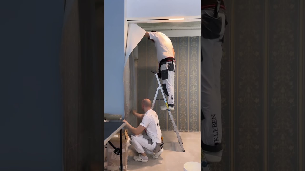 Клеим текстильные обои от giardiniwallcoverings 🩵