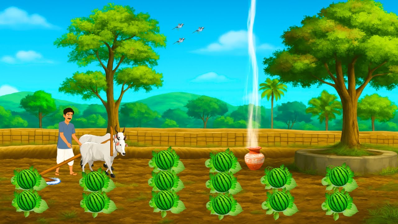 तरबूज के जादुई बीज | Jadui Beej | Moral Story | Hindi Kahani | Cartoon Story