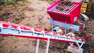 Conveyor and feed hopper working together on job site! CT3DESIGN 3D printed