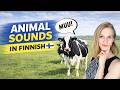 Learn Finnish – Farm Animals and animal sounds (Easy Finnish)