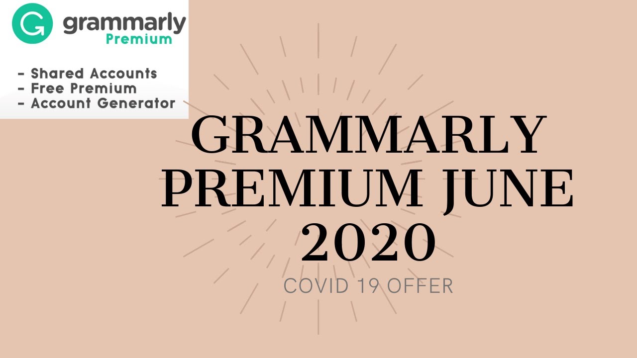 grammarly premium for free 2020