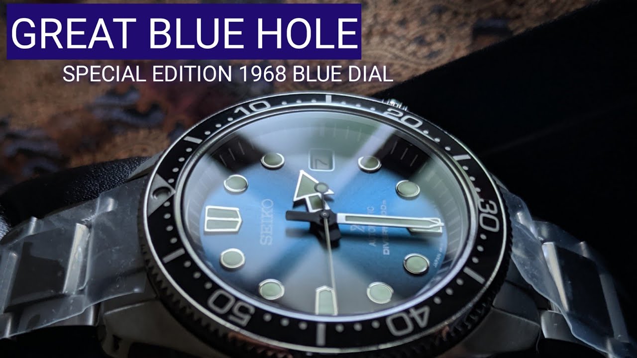 Seiko Prospex SPB083J1 SPB083 Great Blue Hole Special Edition 1968 - YouTube