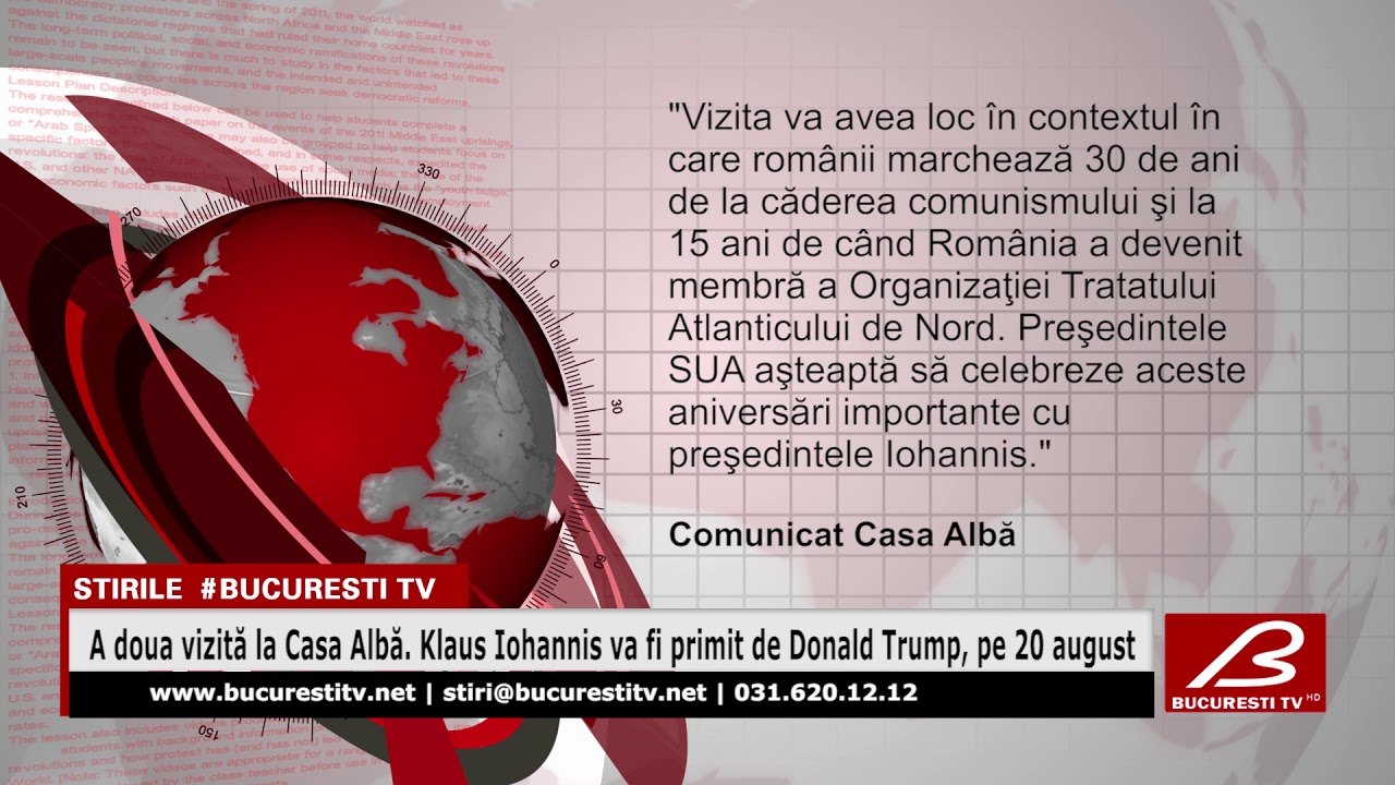 A Doua Vizită La Casa Albăa Klaus Iohannis Va Fi Primit De Donald