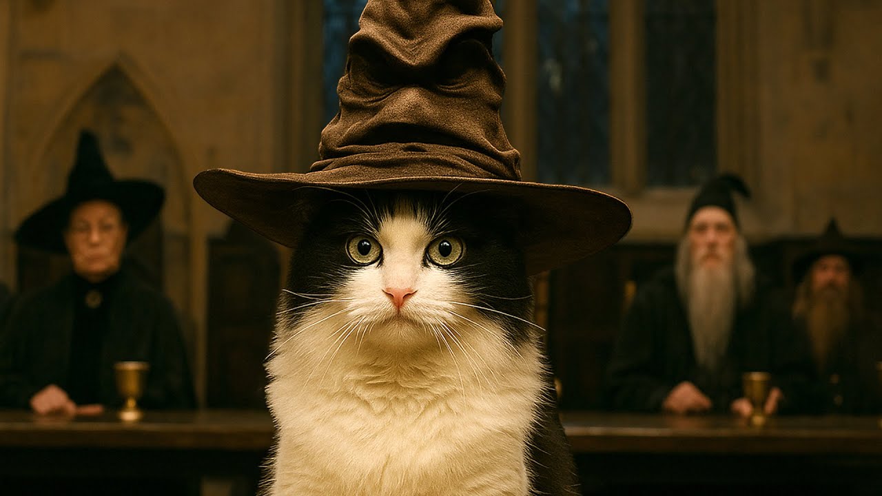 Harry Potter with a Cat Back to Hogwarts Meowdrama Inspired by