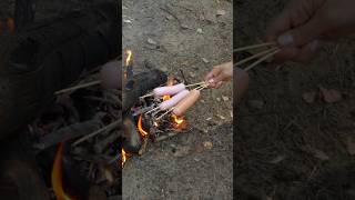 Нашли лису в лесу #асмр #кемпинг #выживание