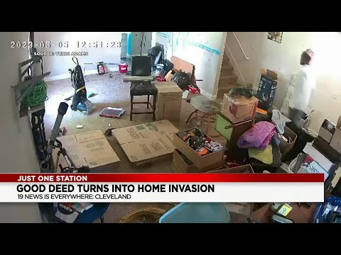 Caught on Camera: Cleveland man fights off burglar who entered house with wife inside