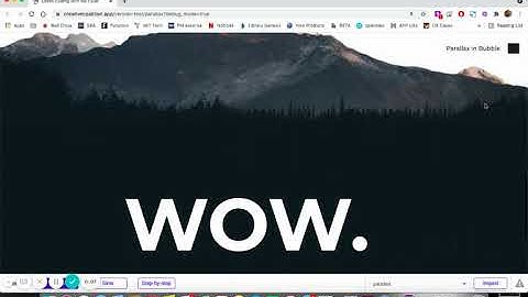 Parallax effect built in Bubble.io