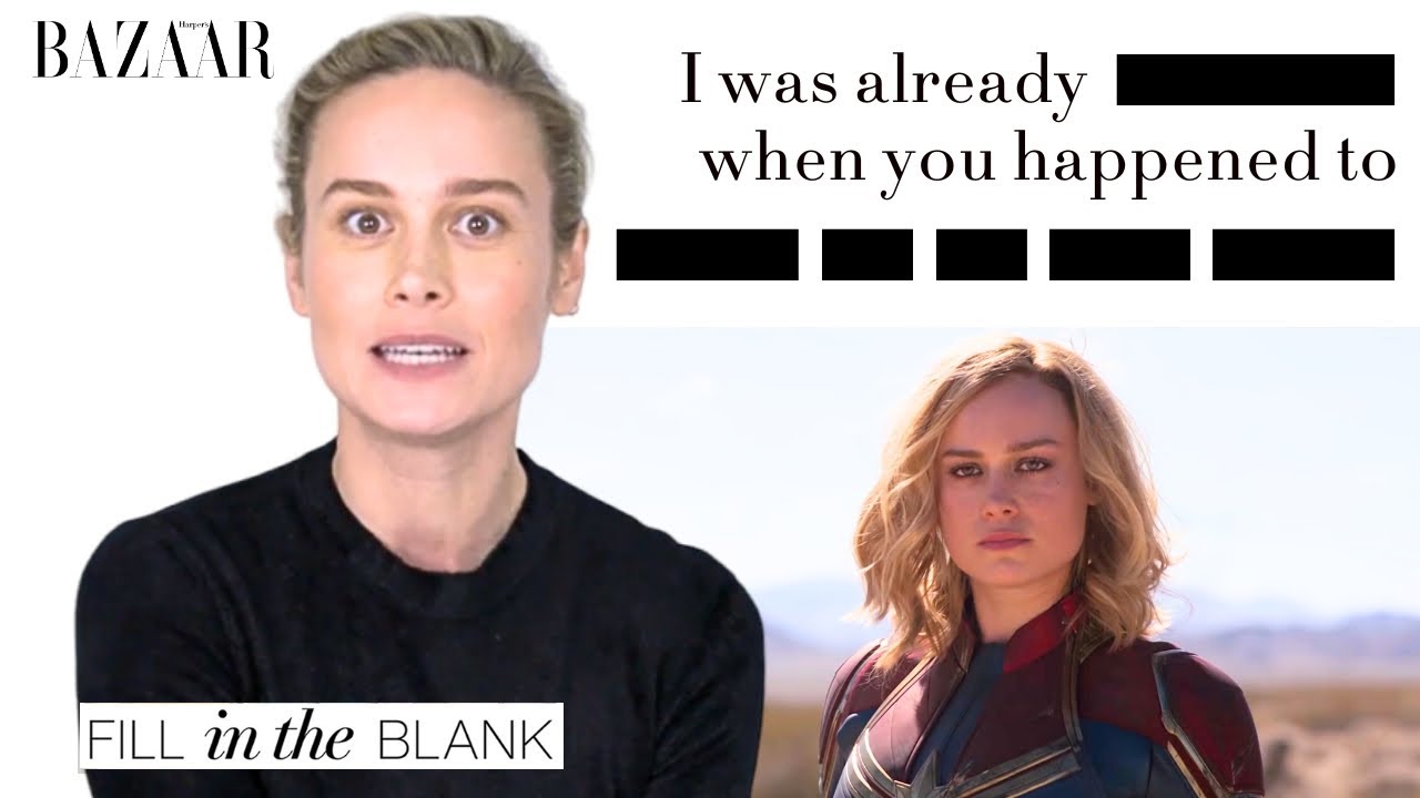 Can Brie Larson Fill in the Blanks to Lines from Captain Marvel, Room and More? | Harper's Bazaar