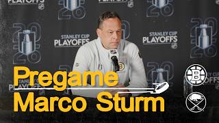 Lentraîneur-Chef Marco Sturm Sadresse Aux Médias À Buffalo Avant Le Cinquième Match Contre Les ...