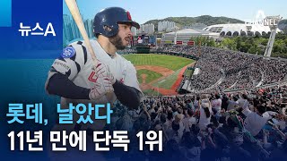 롯데, 날았다…11년 만에 단독 1위에 부산 ‘들썩’ | 뉴스A