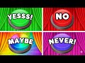 Choose One Button 🔘 YES or NO or MAYBE or NEVER! 🤔🔥 Ultimate Quiz Challenge | Hawk Quiz