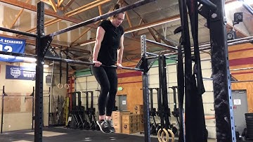Shannon links together bar muscle-ups