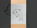 How to dolphin drawing easy step by step