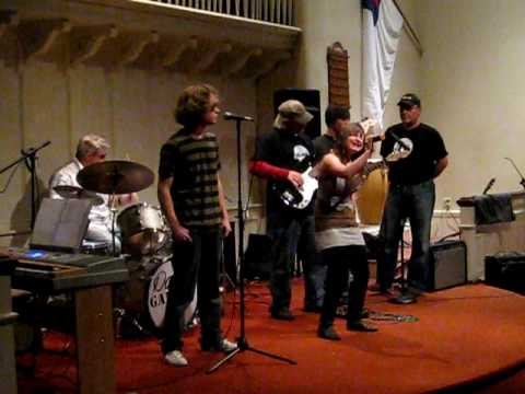 Sarah Donnelly and "Dan's Garage" perform "Somebody to Love" at the CCofB 2010 Talent Show