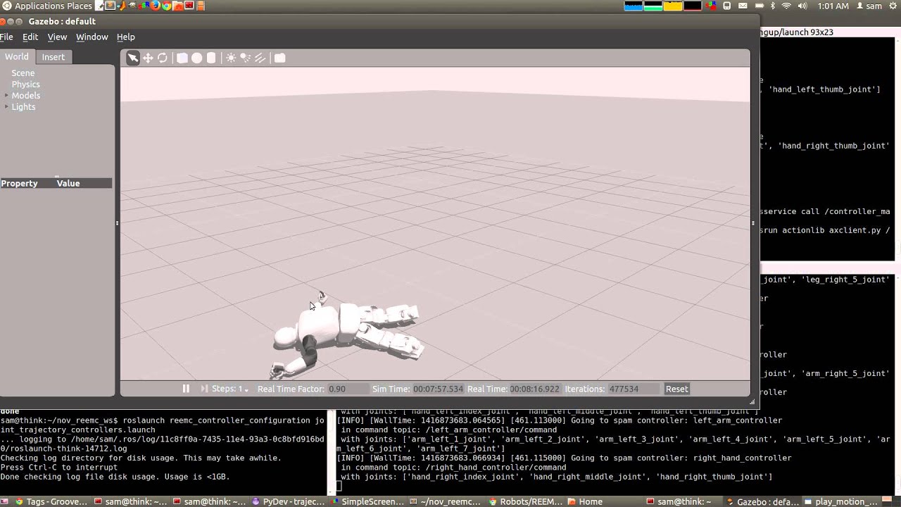 REEM-C executing totally random movements