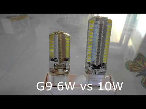 G9 Led Bumb 10W vs 6W 220v cool white 6000-6500k
