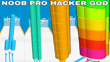 NOOB VS PRO VS HACKER VS GOD in Color Rush 3D:Crayon Rush 3D