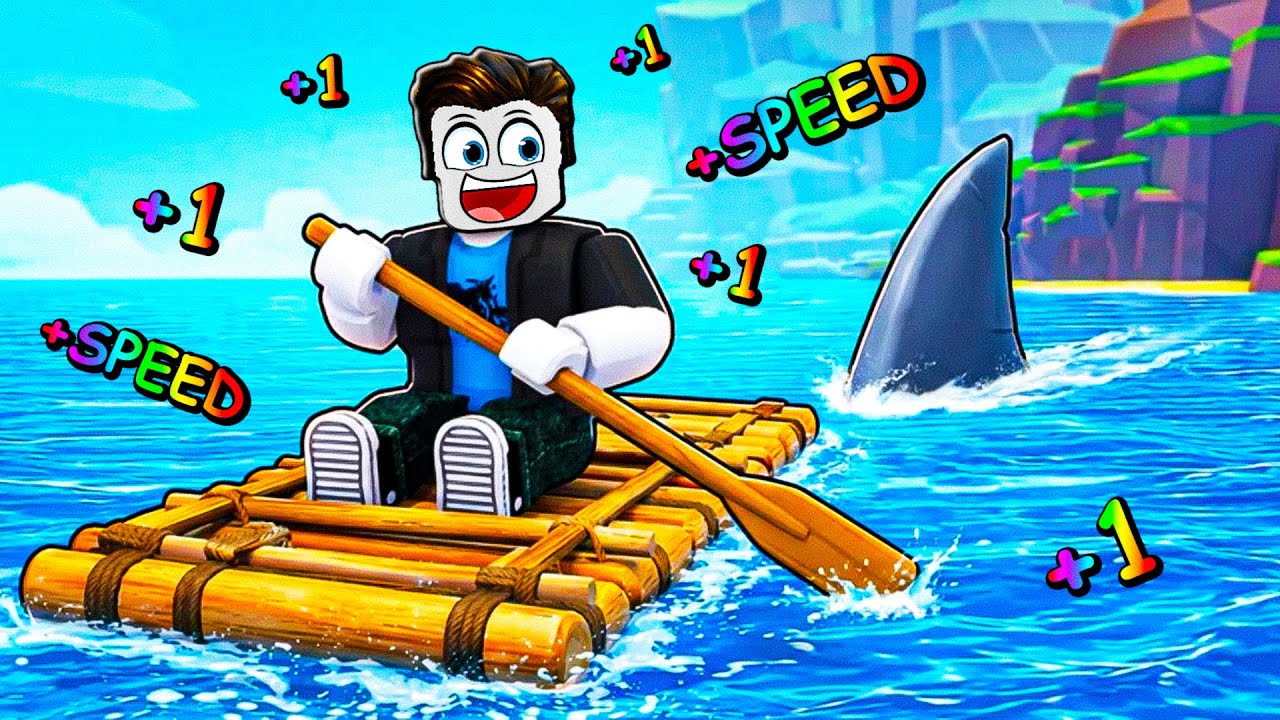 +1 Speed Every Second to Escape on RAFT from Roblox.. - YouTube