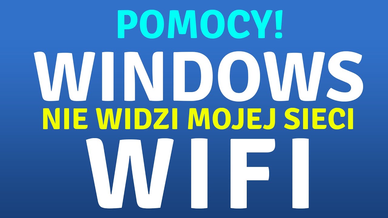 Laptop NIE widzi mojej sieci WiFi, a inne tak? Sprawdź to! - YouTube