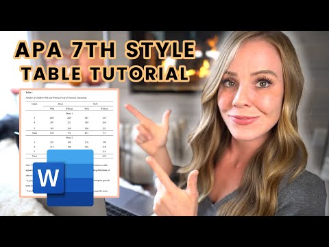 How to create an APA formatted table in Microsoft Word