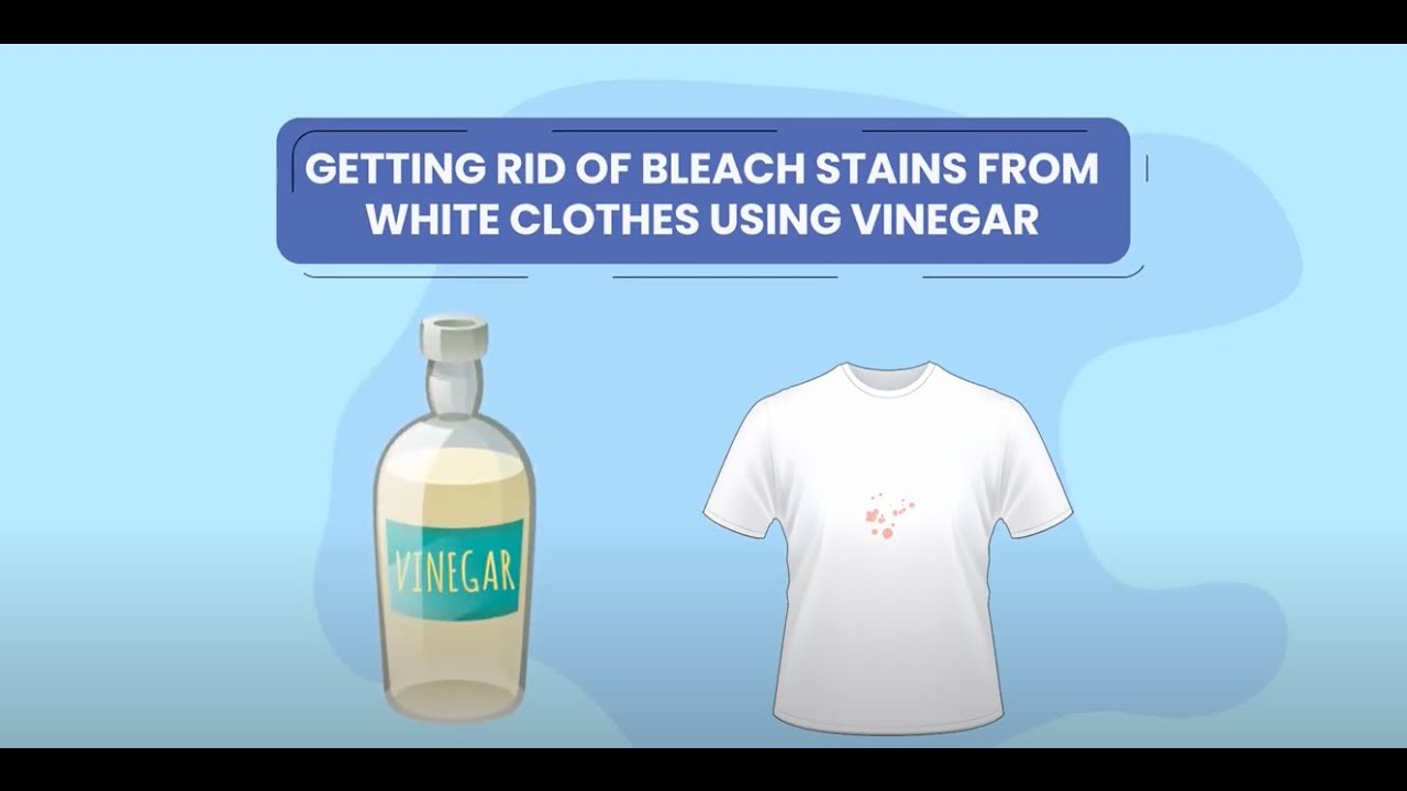 Getting rid of bleach stains from white clothes using vinegar 