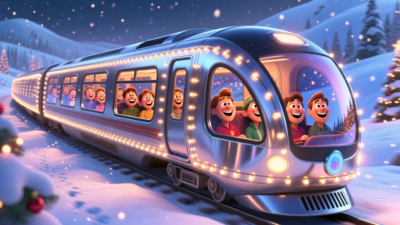 Christmas Snow Train Ride ❄️🎄 Fun Holiday Song for Kids | Learn Numbers Colors and Festive Fun